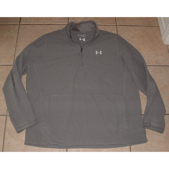 UNDER ARMOUR Taupe Sz 3XL Loose Fit Textured Pullover Lightweight Sweatshirt - Picture 1 of 5